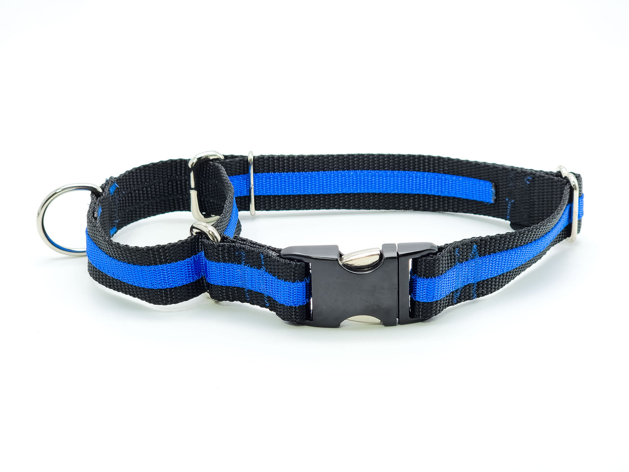 Thin Blue Line Quick Release Martingale | L/XL 18"-24" in 1" wide