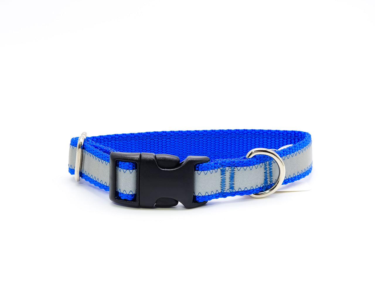 Reflective Royal Blue | Flat Side Release Collar | Small 9"-13" in 5/8" or 3/4" wide