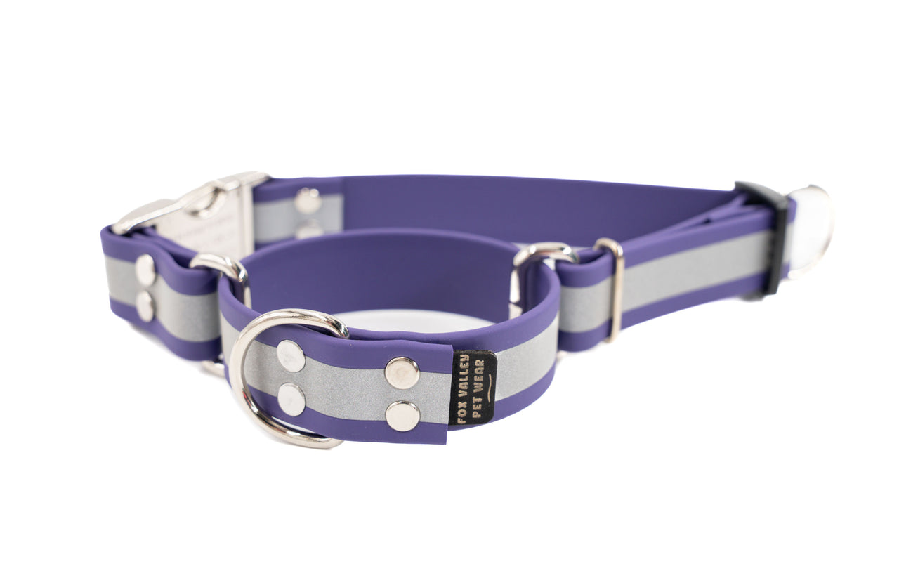 Biothane - REFLECTIVE Quick Release Martingale | 4 colors | 2 widths