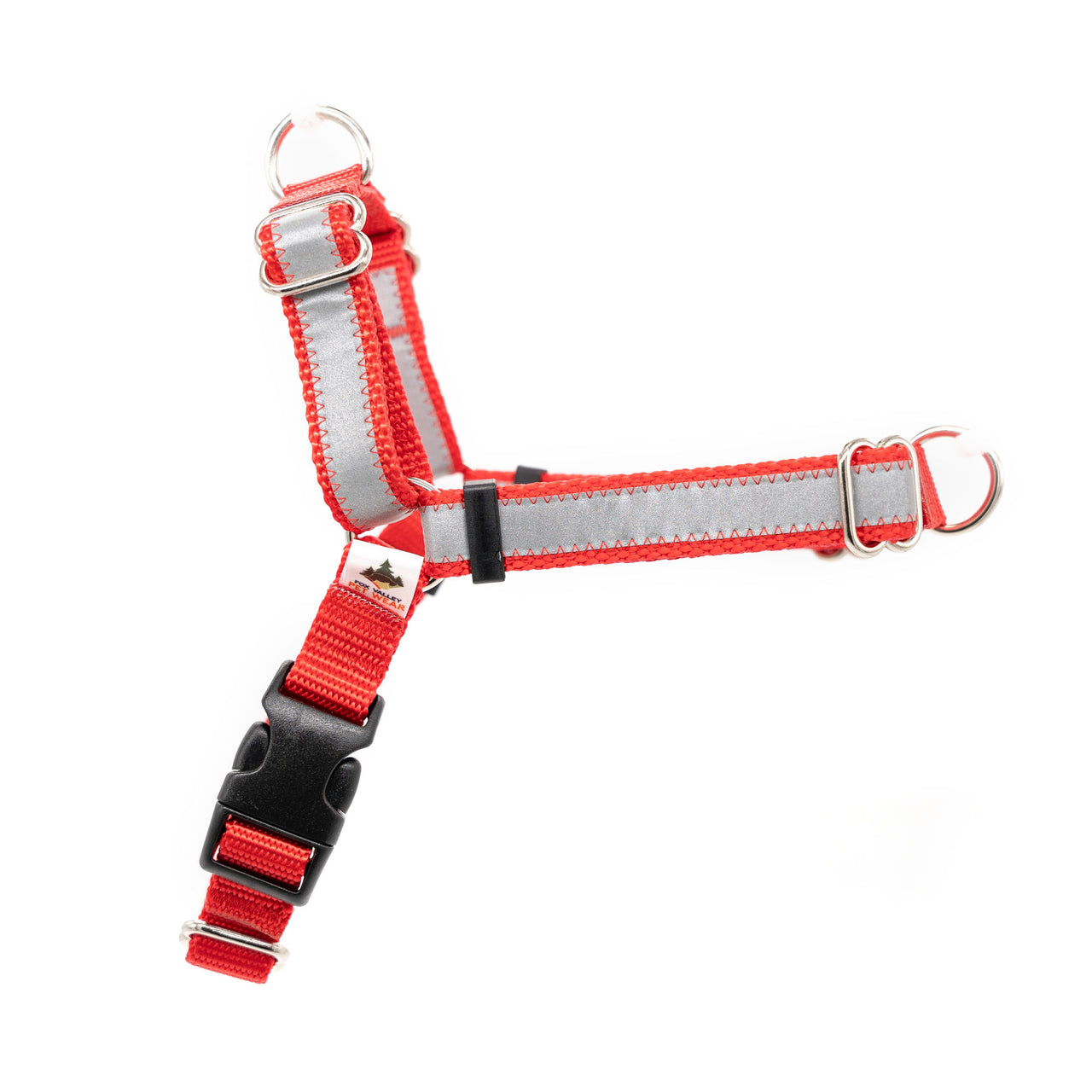 Reflective Dual-Attach No Pull Harness - Medium - Red