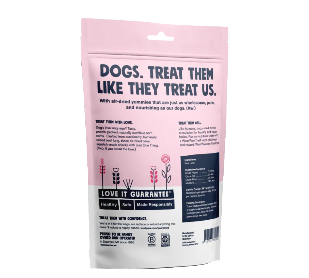 Beef Lung Dog Treats | Air-Dried, Grass-Fed | Single Ingredient, made in the USA | by WestPaw