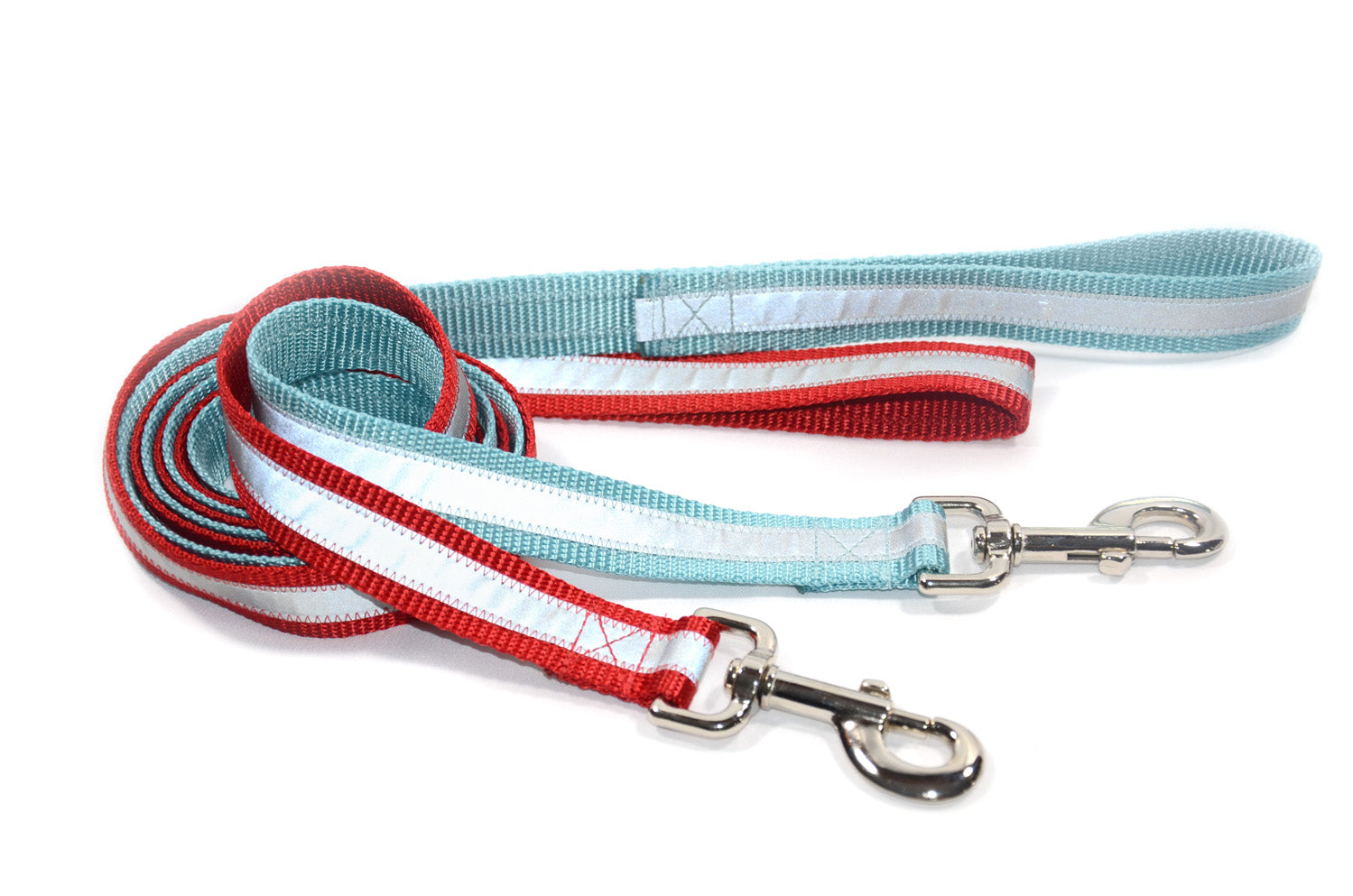 Reflective OR Solid Leashes - heavy duty webbing - made in the USA! - Fox Valley Pet Wear