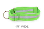 Martingale Dog Collar | Solid or Reflective | 4 widths! - Fox Valley Pet Wear