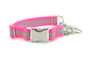 Quick Release Chain Martingale Dog Collar | Solid or Reflective | 4 widths! - Fox Valley Pet Wear