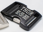 UPGRADE  - Personalized Metal ID Buckle - Fox Valley Dog Collars