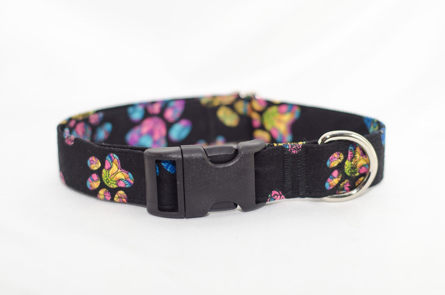 Painted Paw Prints Adjustable Dog Collar - Fox Valley Pet Wear