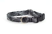 Monochrome Geometric adjustable dog collar, small - Fox Valley Dog Collars