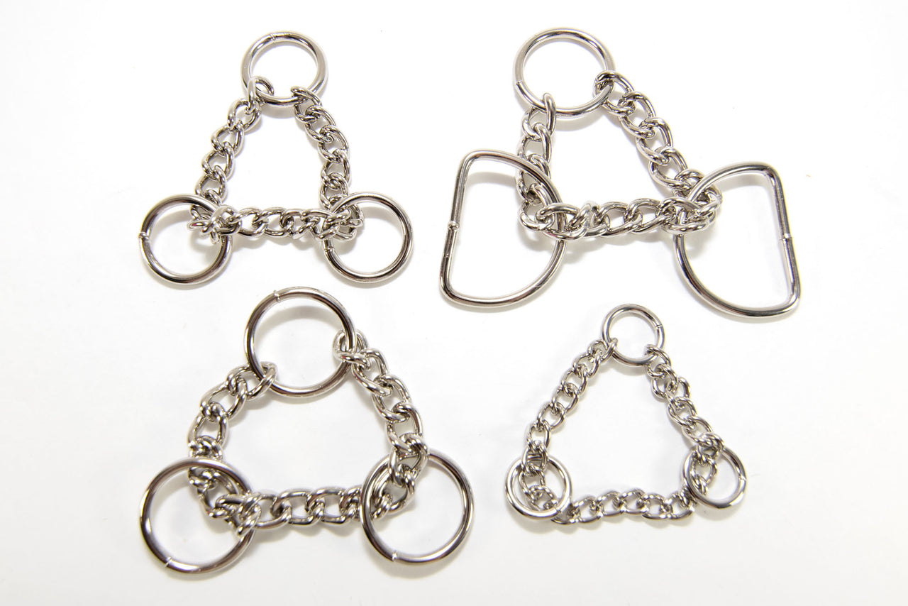 Nickel Plated Martingale Half-Check Chains - Fox Valley Pet Wear