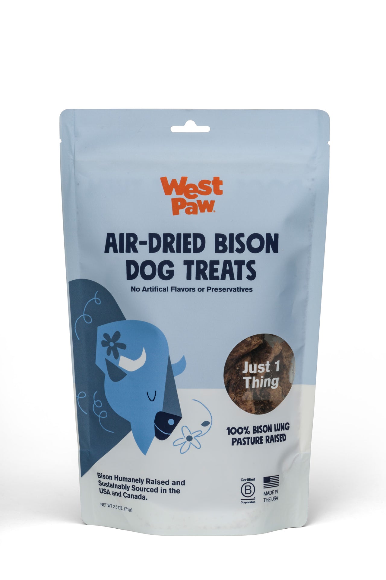 Bison Lung Dog Treats - Single Ingredient, made in the USA | by WestPaw