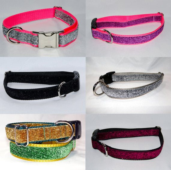 Sparkle & Bling Adjustable Buckle Dog Collar - 1" wide - Fox Valley Pet Wear