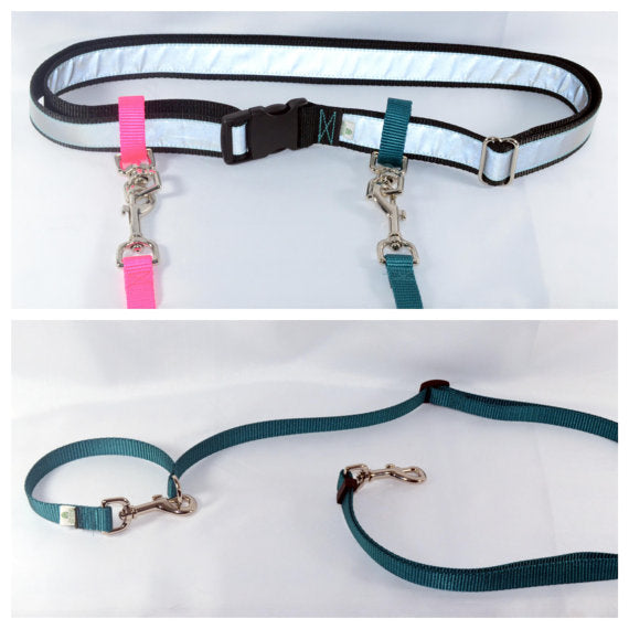 ULTA-Leash™ Hands Free Multi Dog Leash System - Reflective - Fox Valley Dog Collars
