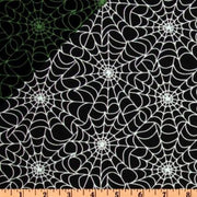 Glow in the Dark Spider Webs adjustable dog collar, medium - Fox Valley Dog Collars