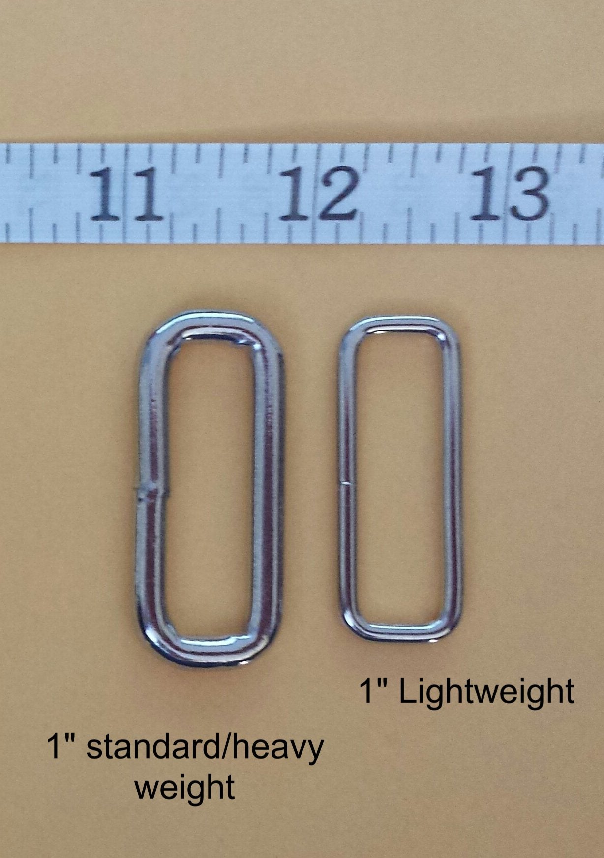 Welded Rectangle Rings for martingale collars - 7 sizes - Fox Valley Dog Collars