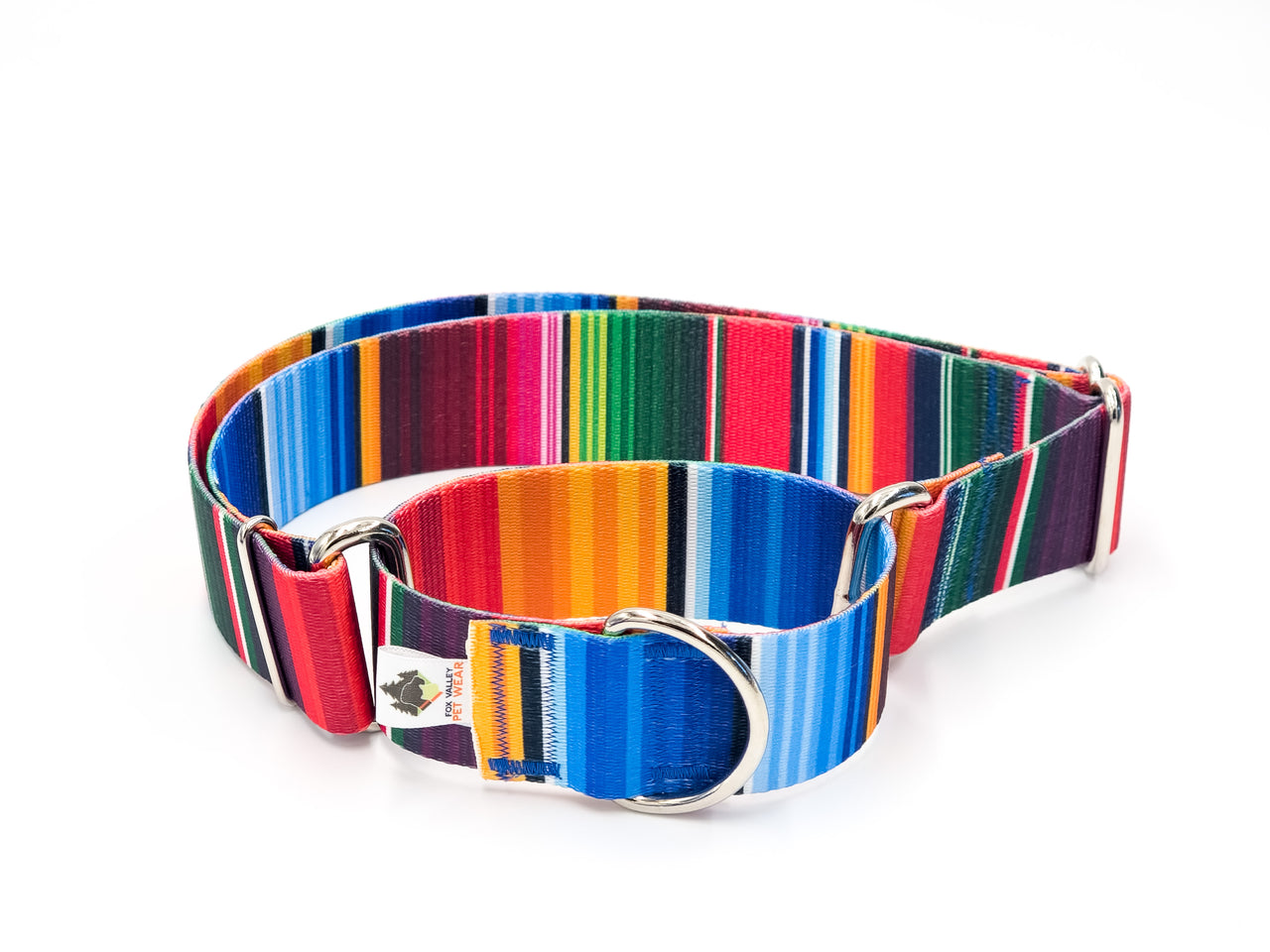 Serape | printed webbing Martingale - Extra Large 18" - 29" in 1.5" wide