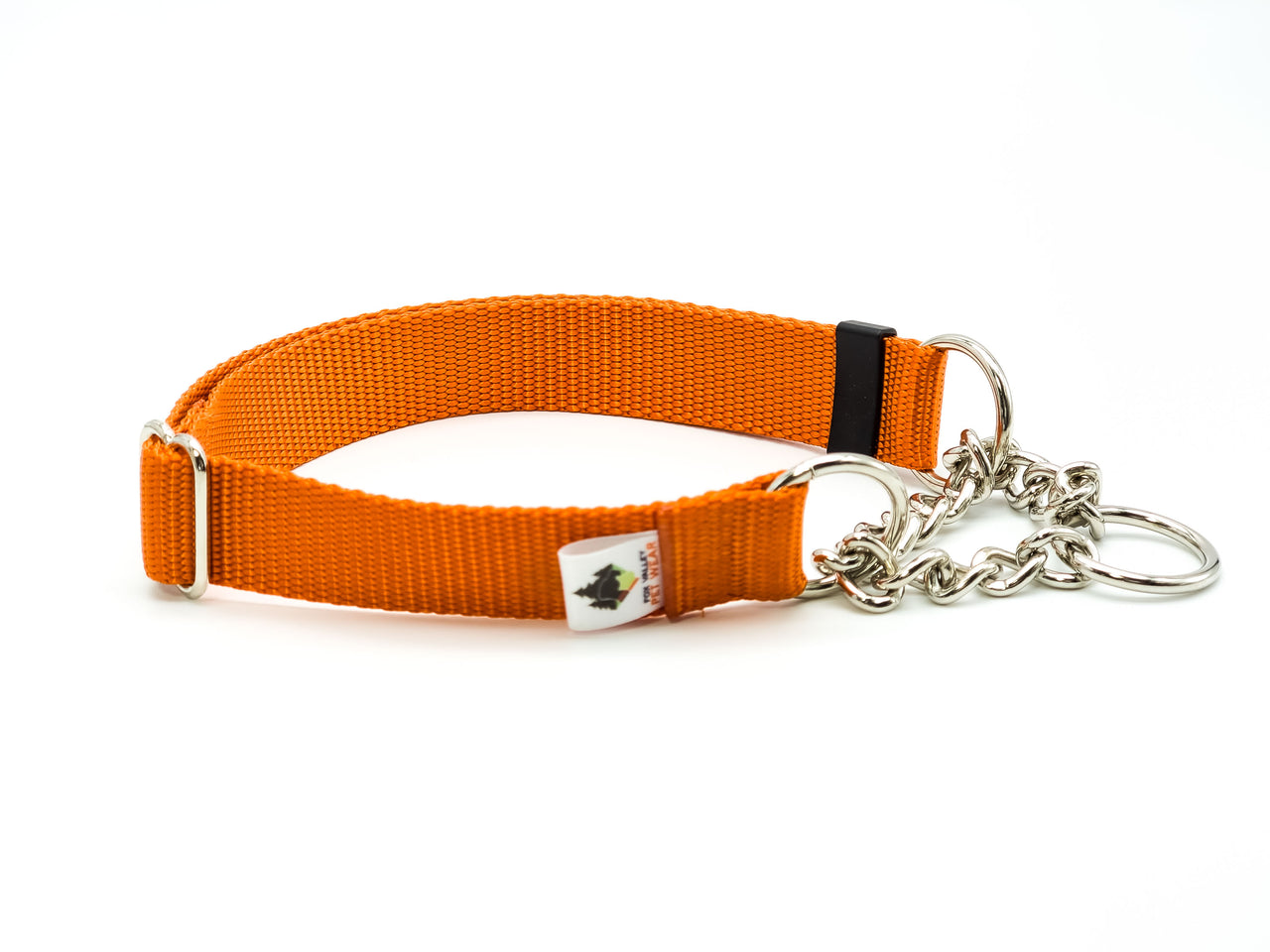 Pumpkin Orange Chain Martingale | Large 16"-24" in 1" wide