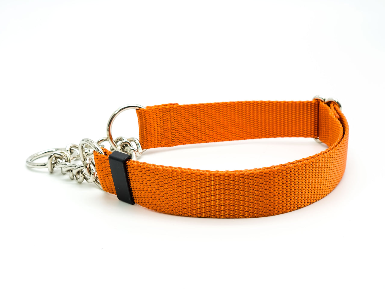 Pumpkin Orange Chain Martingale | Large 16"-24" in 1" wide