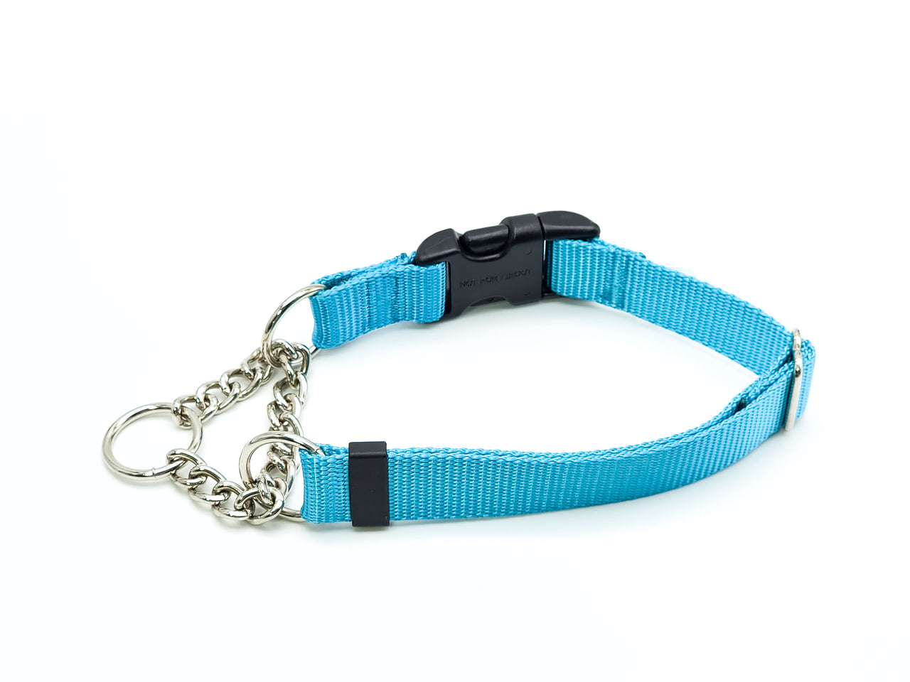 Ice Blue Quick Release Chain Martingale | L/XL 17"-23" in 1" wide
