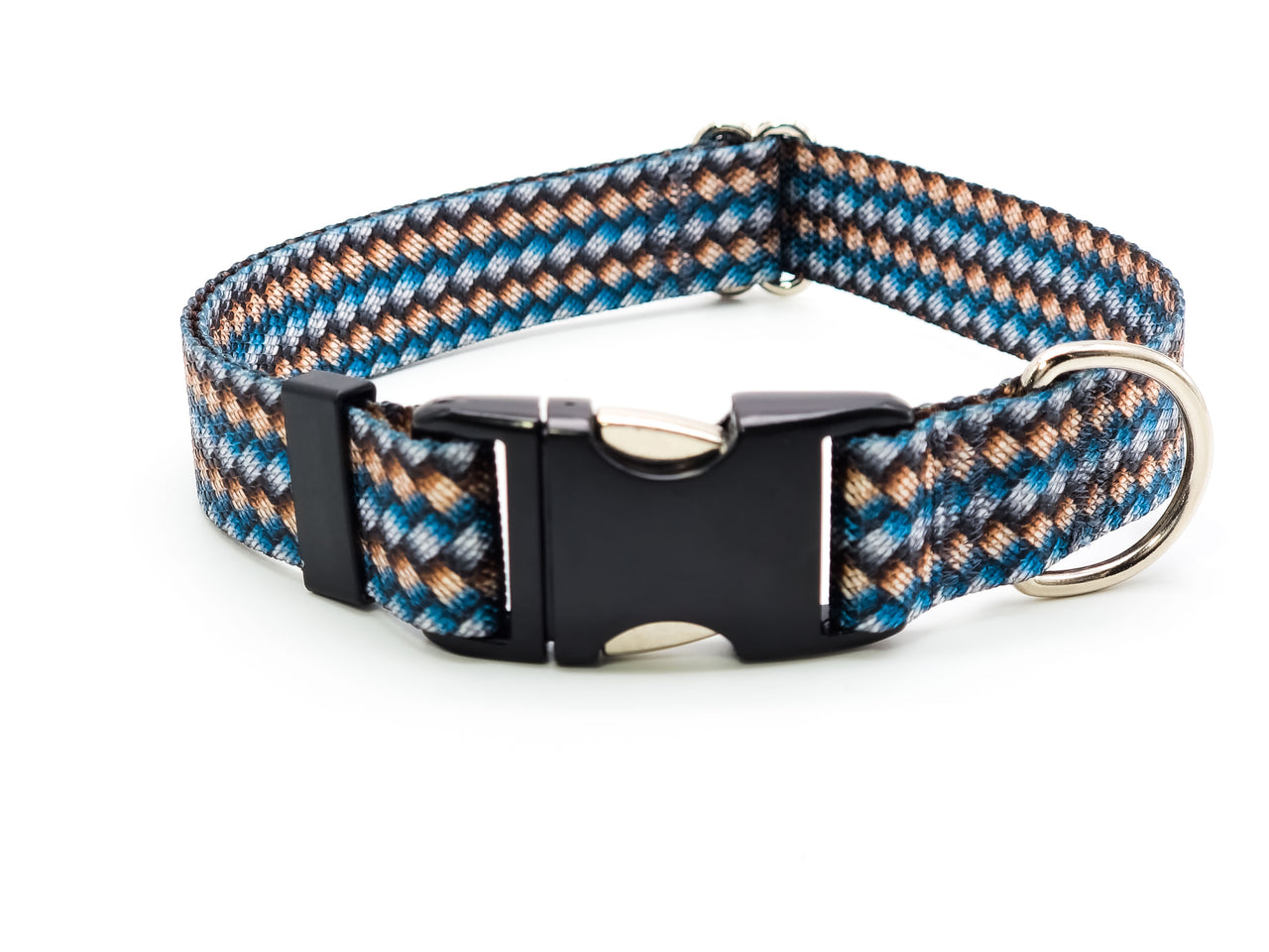 Woven Metal | Flat Side Release Collar | Large 14"-23" in 1" wide