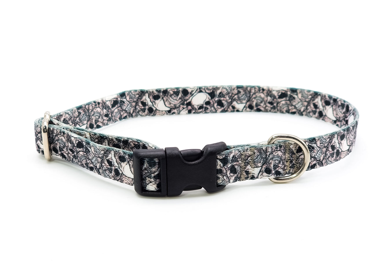 Phantom Skulls | Flat Side Release Collar | Medium 11"-17" in 5/8" wide