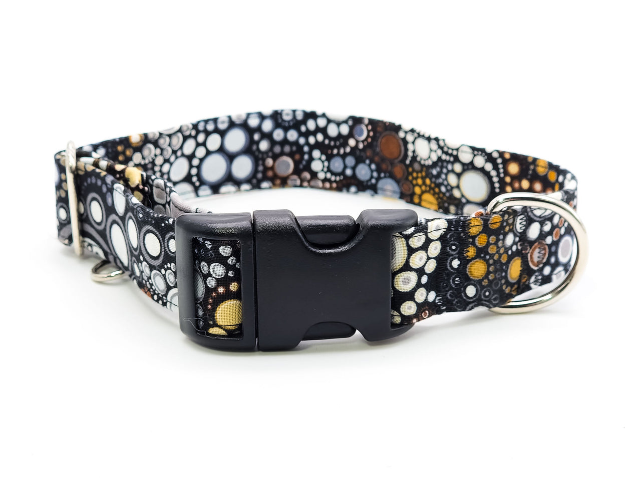 "Stone" Effervescence | Flat Side Release Collar | Medium 11"-17" in 1" wide