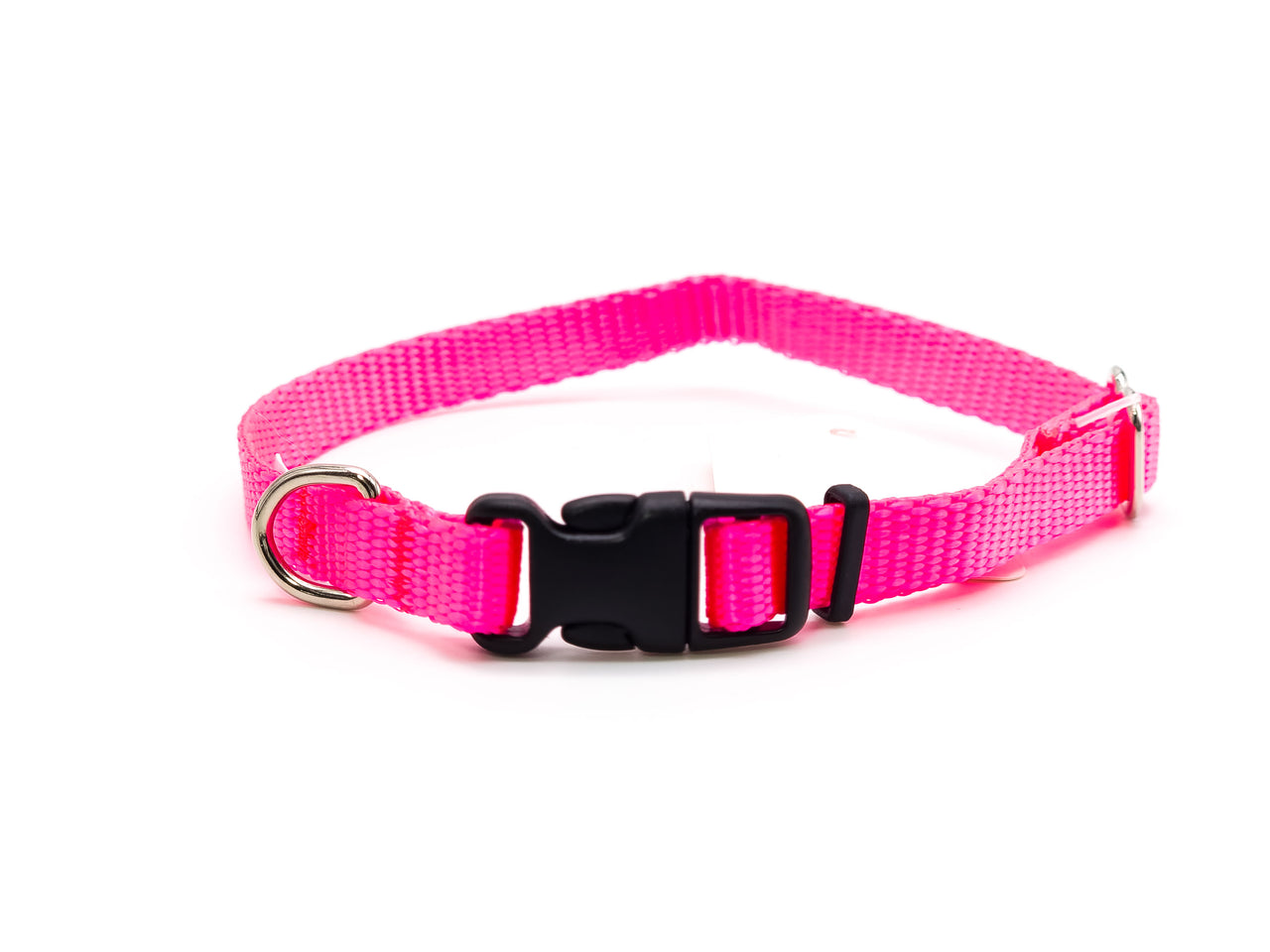 Hot Pink | Flat Side Release Collar | Small 8"-12" in 3/8" wide