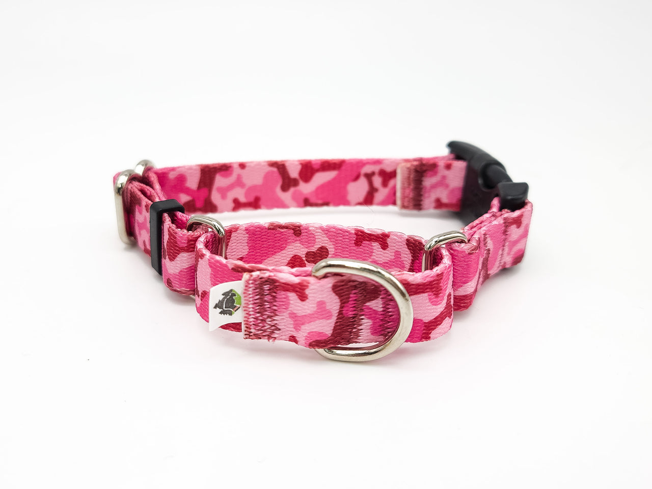 Pink Bones Camo | Quick Release Martingale | Extra Small 9.5"-12" in 5/8" wide