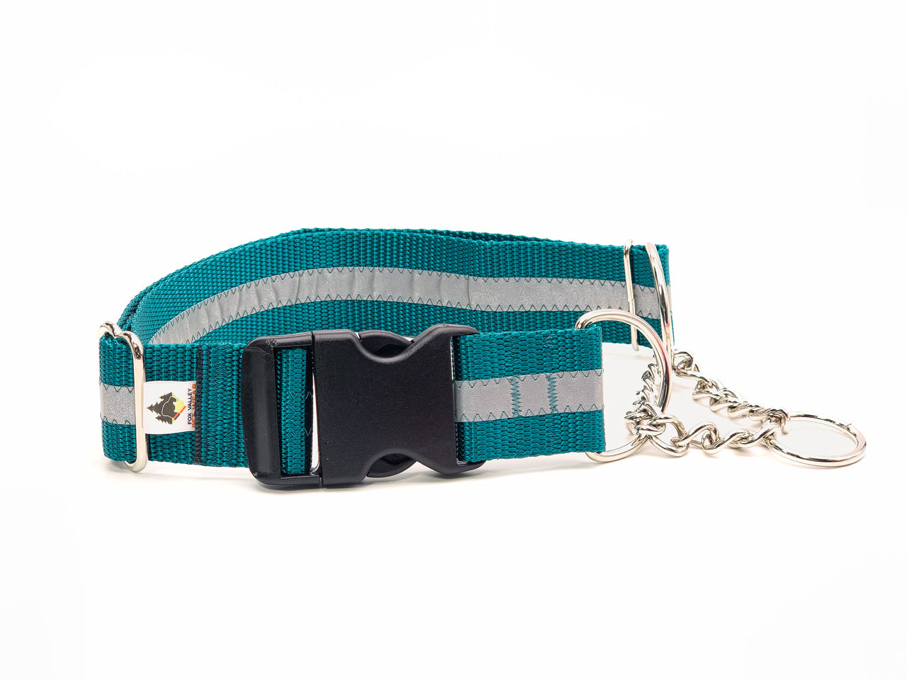 Chain Martingale | Quick clip buckle | XL reflective in 1.5" wide