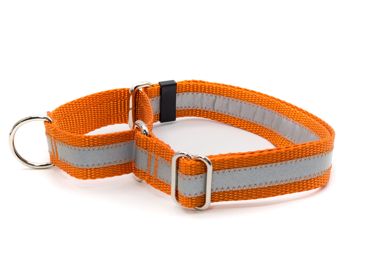 Pumpkin Orange Reflective Martingale - Large in 1" wide