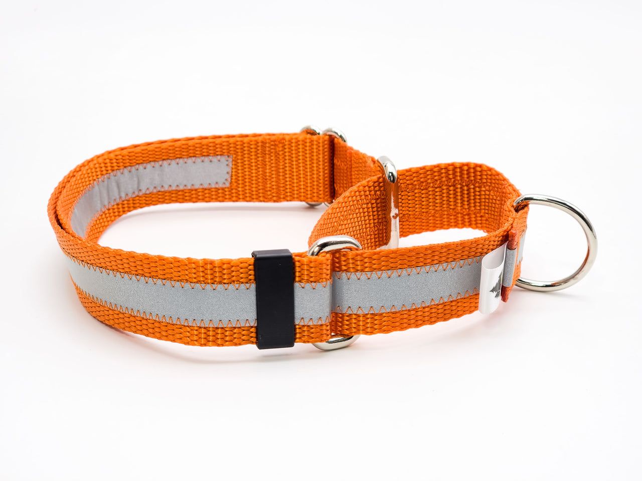 Pumpkin Orange Reflective Martingale - Large in 1" wide