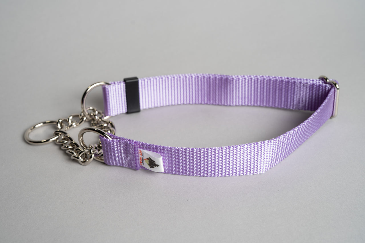 Chain Martingale | solid Lavender | 16" - 24" in 1" wide