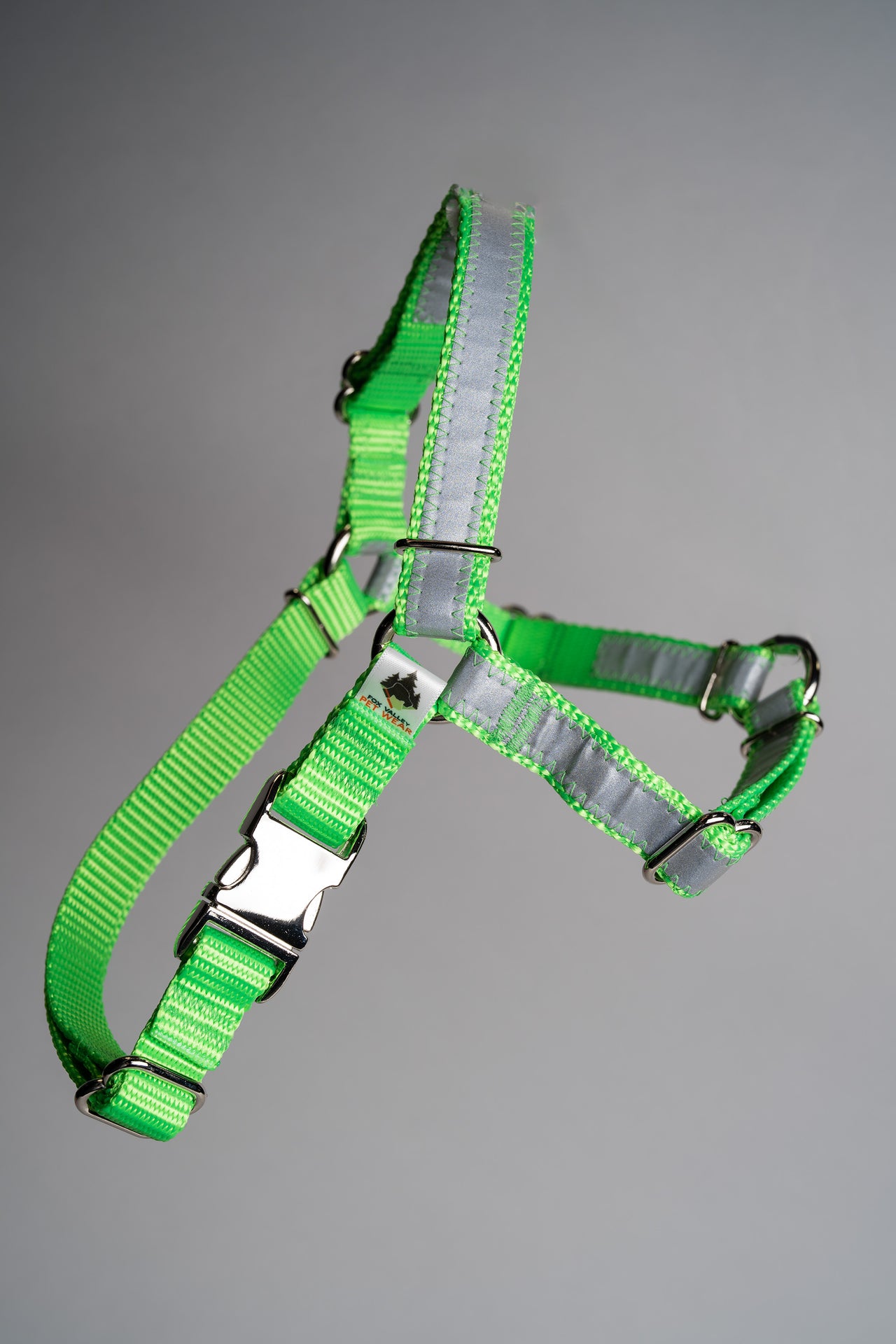 Reflective No Pull Harness | Large | Lime Green | 3/4" wide