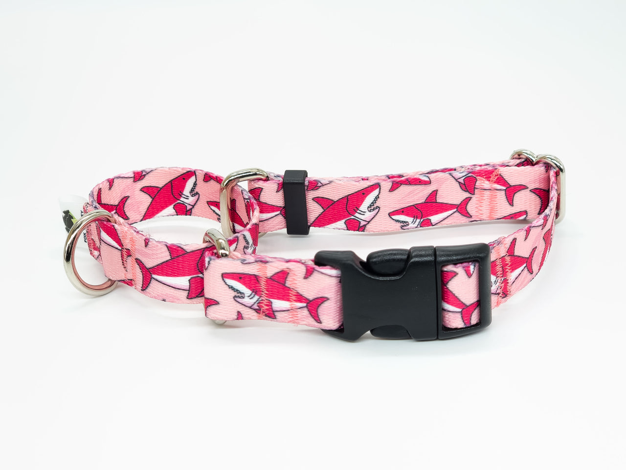 Pink Shark | Quick Release Martingale - Medium 13-16" in 3/4" wide