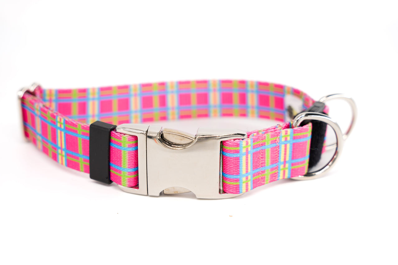 BREAKAWAY Personalized "Pink Plaid" Patterned Collar | Limited Edition