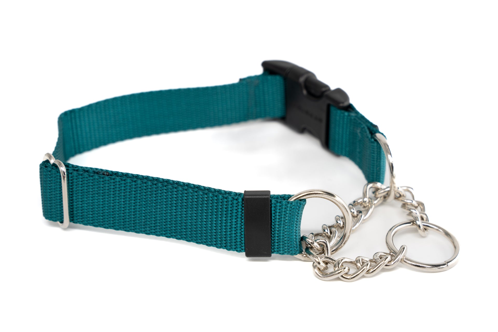 Teal Quick Release Chain Martingale | L - 16.5"-21.5" in 1" wide - Fox Valley Pet Wear