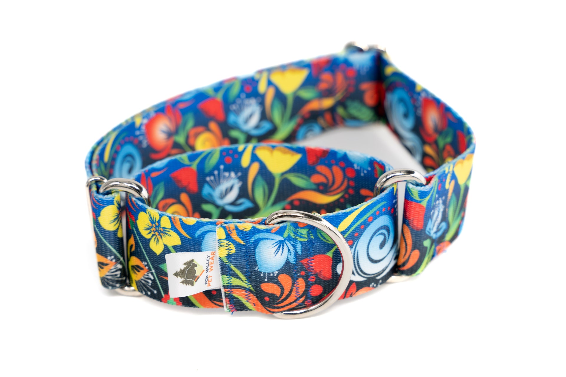 Summer Breeze | printed webbing Martingale - Large 16" - 25" in 1.5" wide - Fox Valley Pet Wear