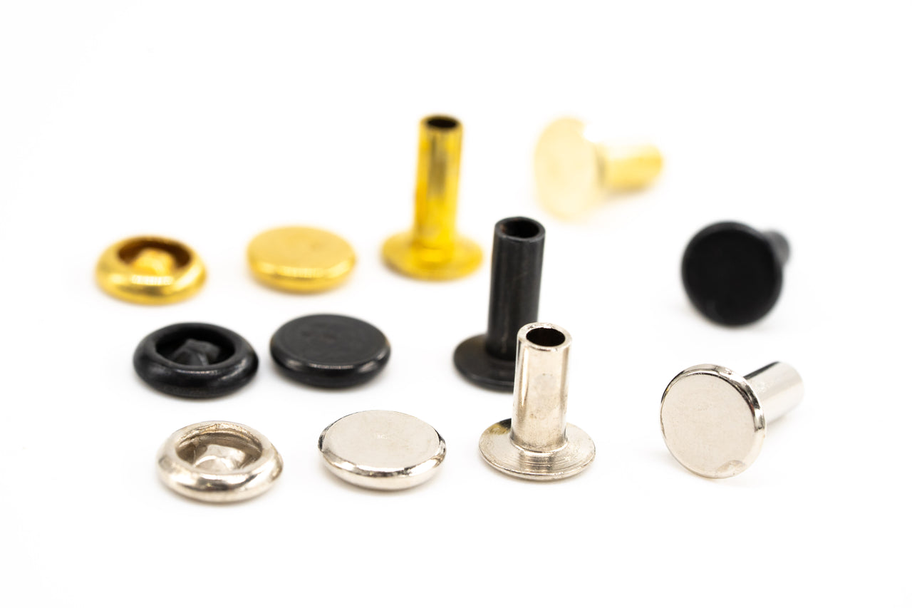 Tubular Rivets | 25 rivet-and-cap sets