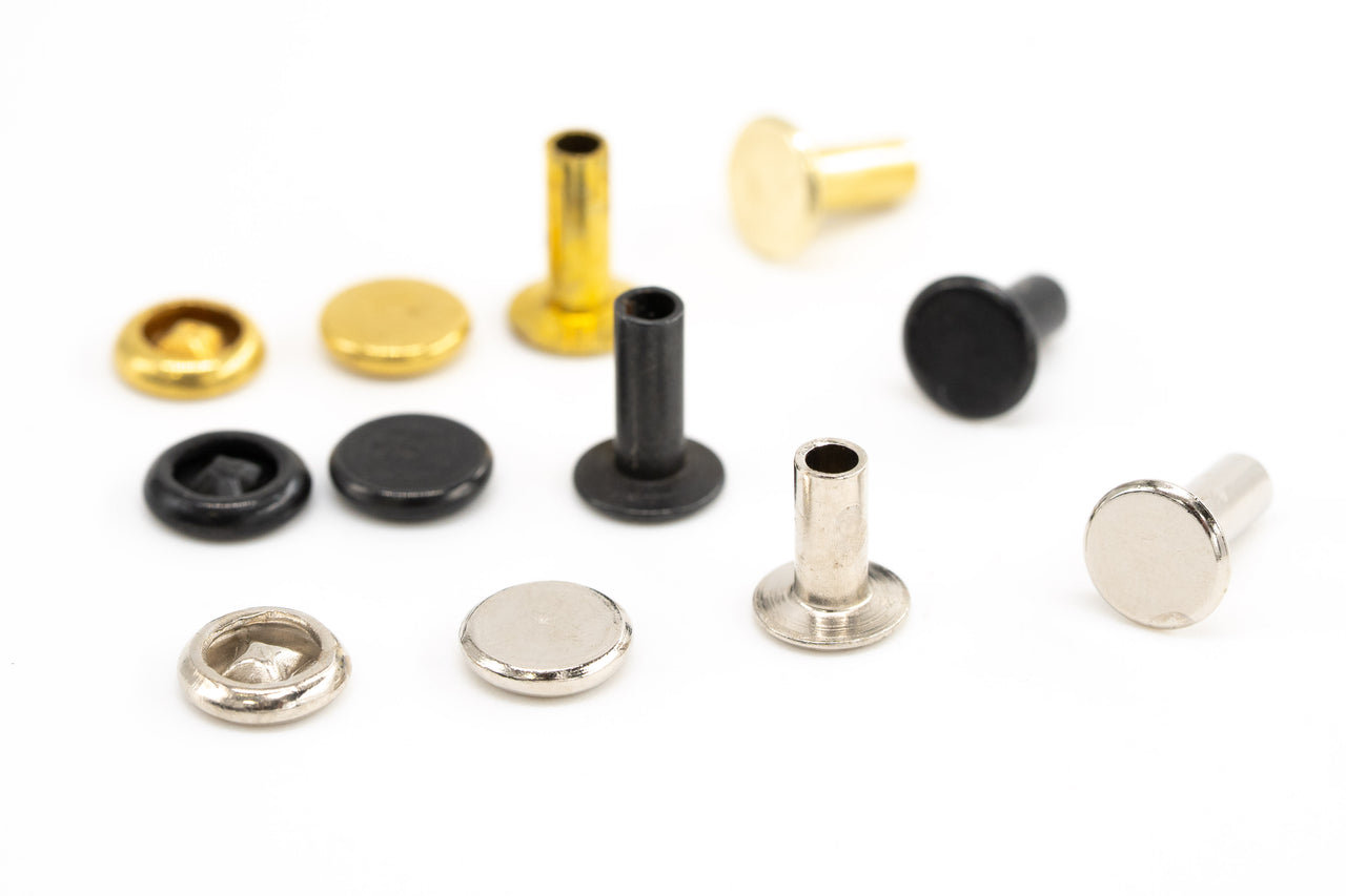Tubular Rivets | 25 rivet-and-cap sets