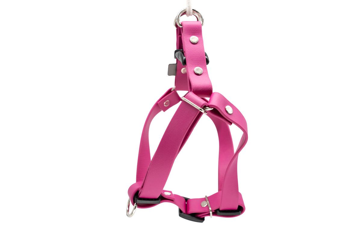 Magenta Waterproof Biothane Step-In Dog Harness | Small | 3/4" wide | Plastic buckle