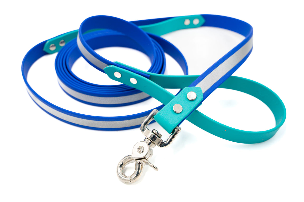 Waterproof Leash | Reflective Biothane | 10ft with trigger snap & traffic handle