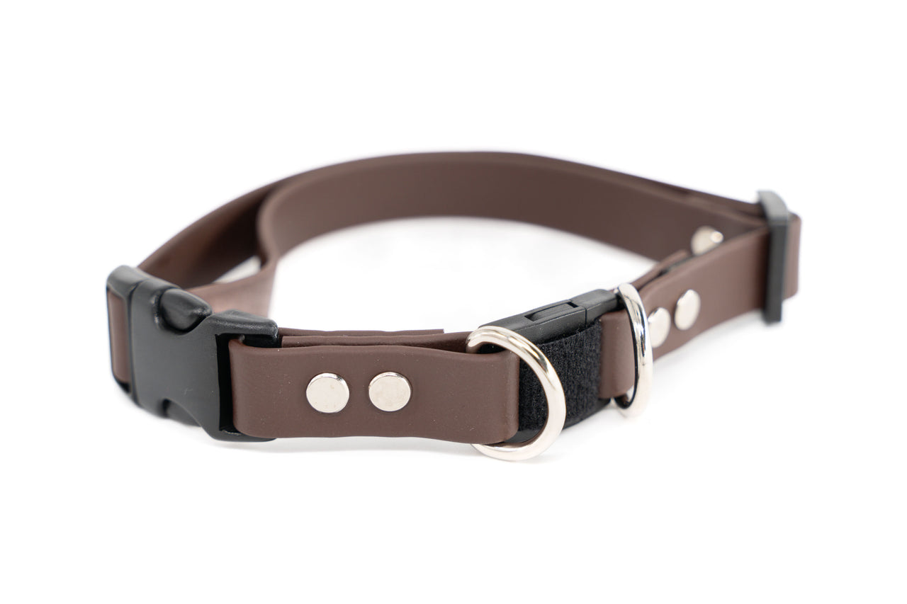 BREAKAWAY | Waterproof Biothane | Chocolate | Large 15-23" | 3/4" wide | black plastic buckle