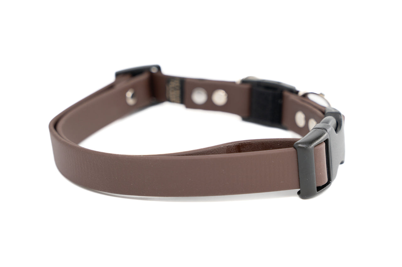 BREAKAWAY | Waterproof Biothane | Chocolate | Large 15-23" | 3/4" wide | black plastic buckle