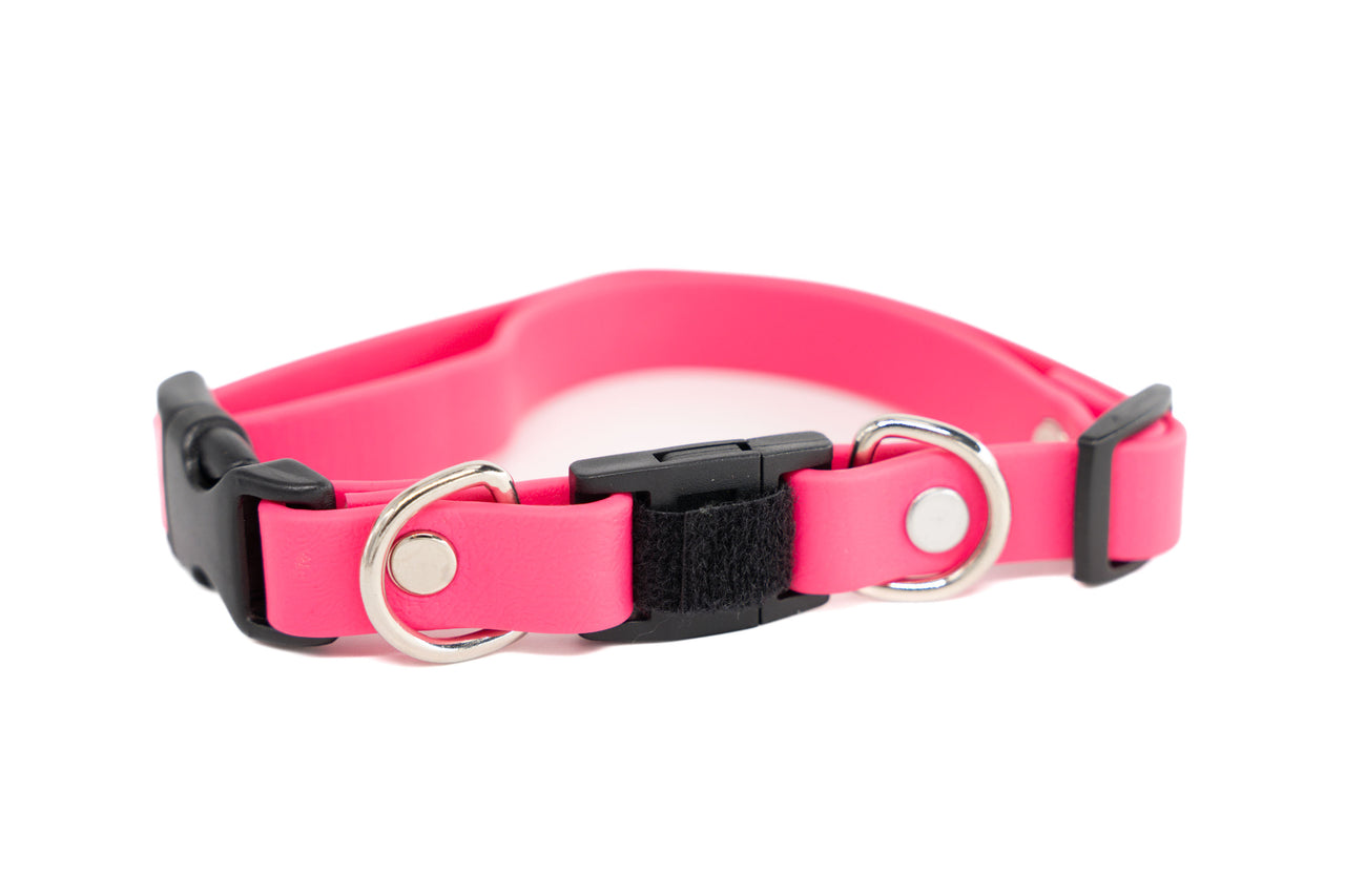 BREAKAWAY | Waterproof Biothane | Passion Pink | Medium 12"-18" | 5/8" wide | black plastic buckle