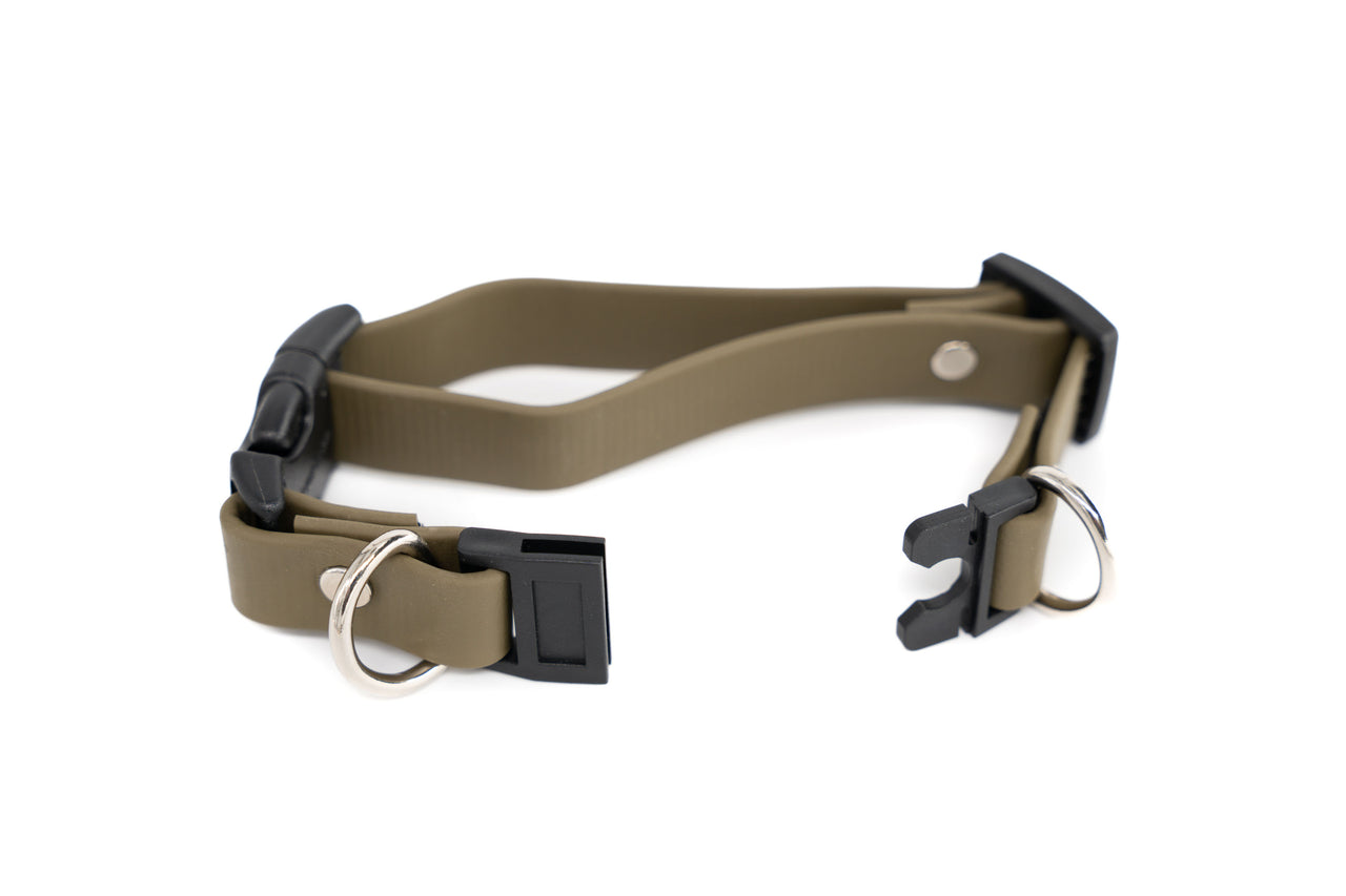 BREAKAWAY | Waterproof Biothane | Olive Drab | XS 9-12" | 3/4" wide | black plastic buckle