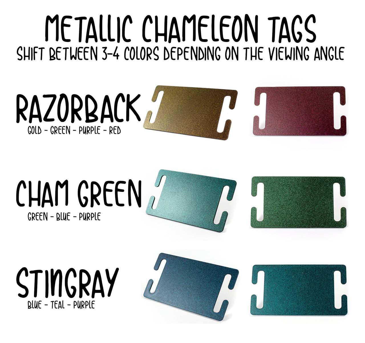 RETIRED COLORS | Jingle-Free Silent ID Tags | Stainless Steel | Ceramic color coating