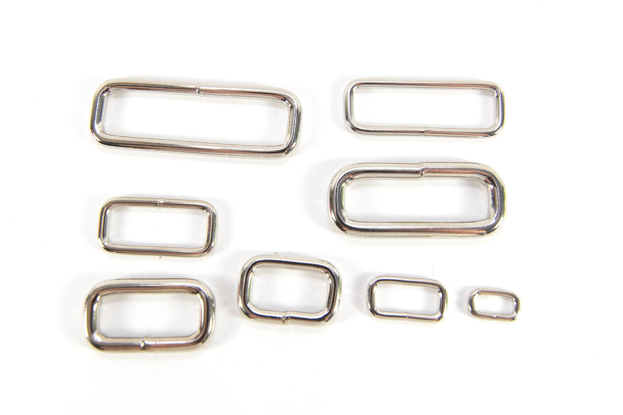 Welded Rectangle Rings for martingale collars - 7 sizes