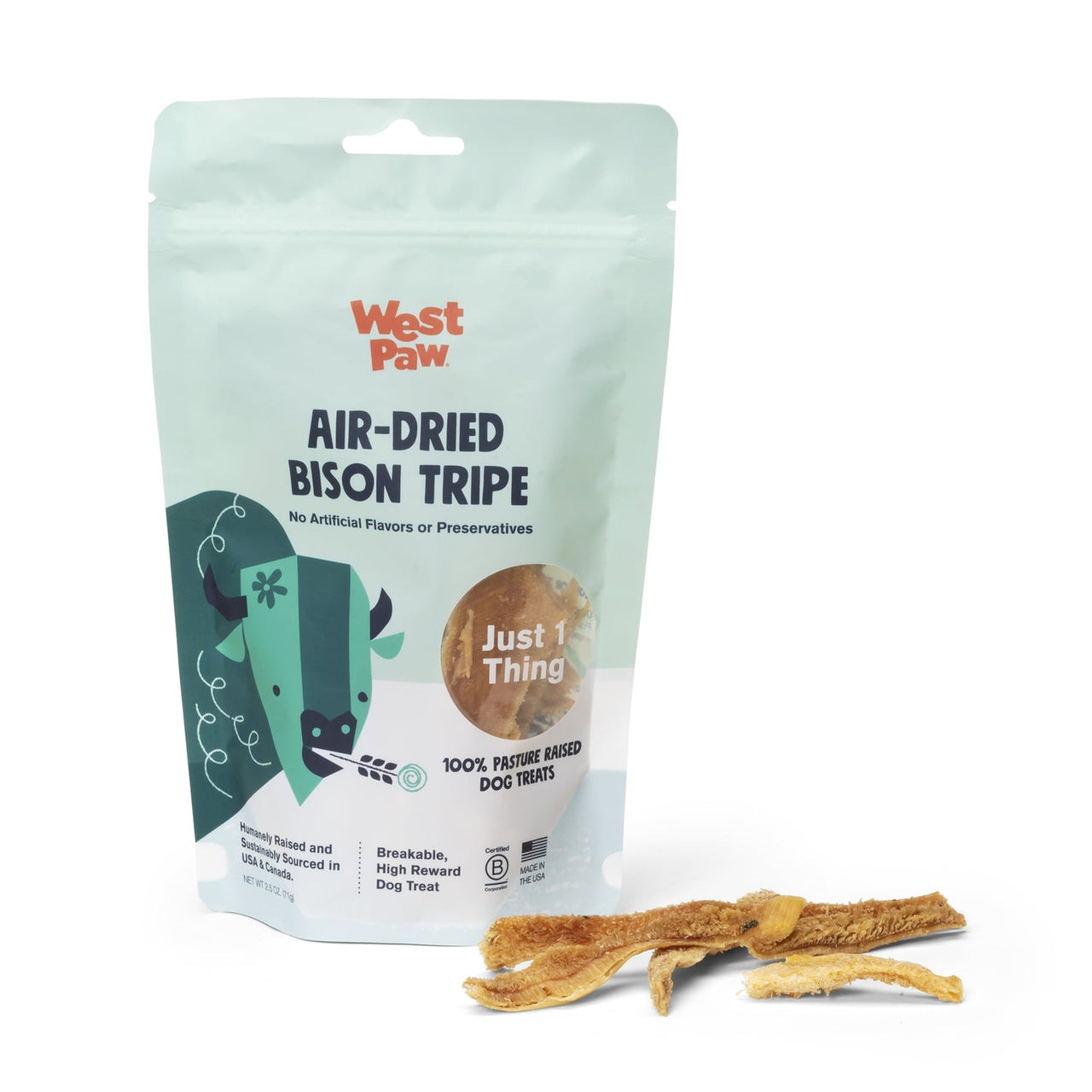 Bison Tripe Dog Treats - Single Ingredient | made in the USA | by WestPaw