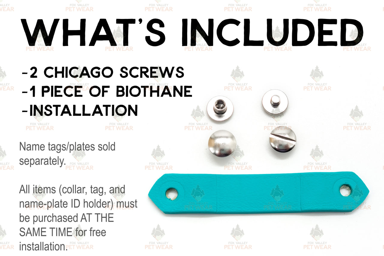 Name Plate ID Holder | for Biothane gear | Accessory only