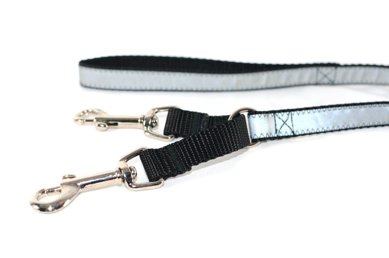 Double Clipped Reflective Safety Leashes - Fox Valley Dog Collars