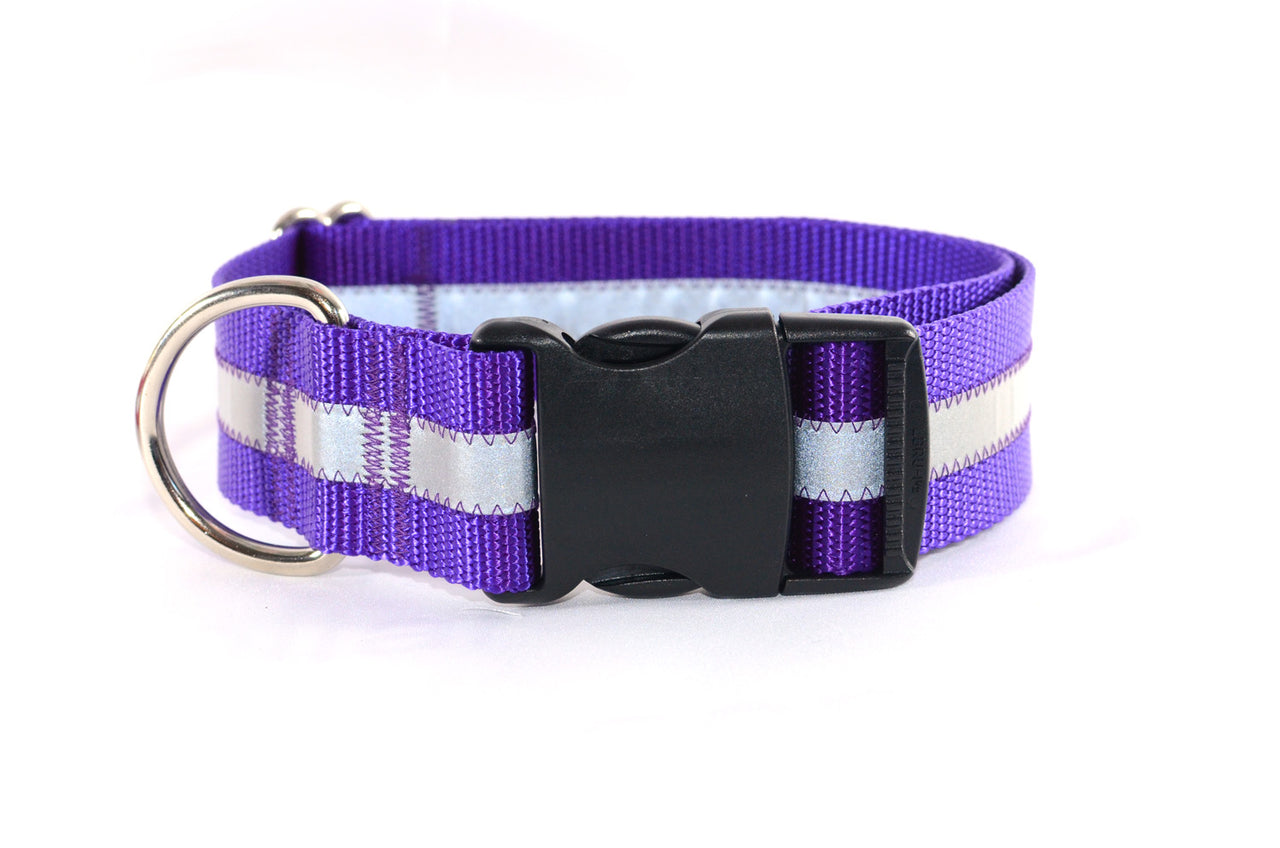 Flat Buckle / Adjustable Side Release Collar | Solid or Reflective | 4 widths! - Fox Valley Pet Wear