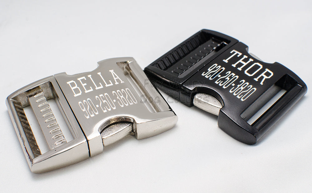 Engraved Aluminum Buckle - Fox Valley Dog Collars